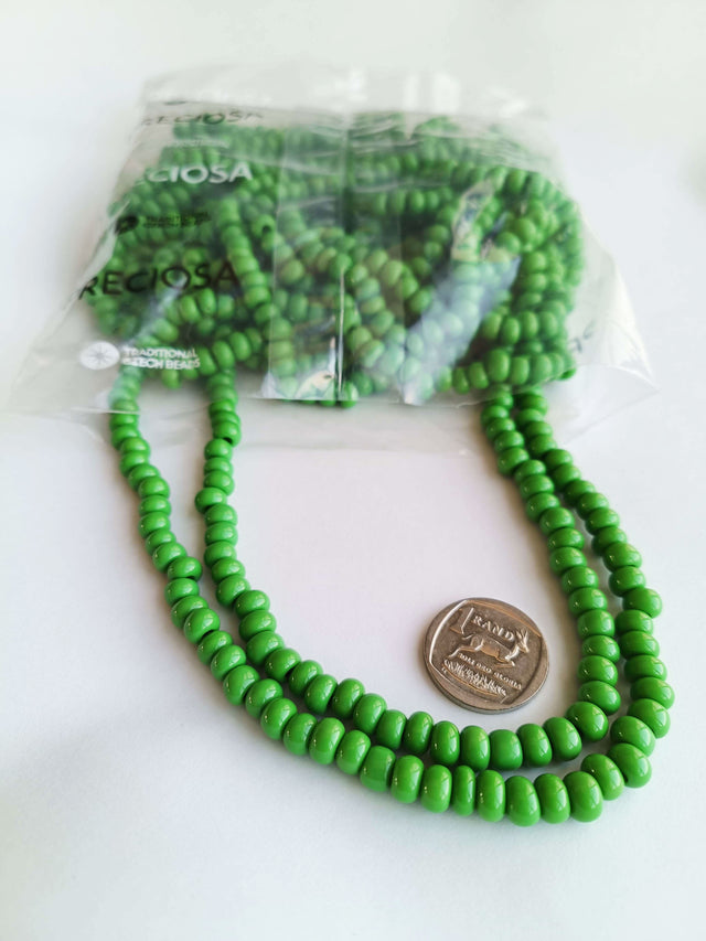 Strung - Glass Beads - Green - 53250