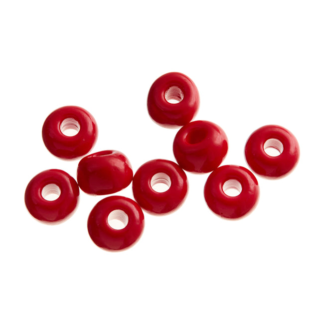 Loose - Seed Glass Beads - Opaque Red Coral - 93190